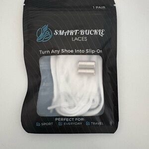 Smart-Buckle White Laces